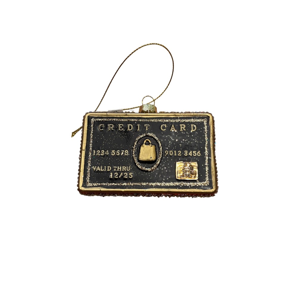 Cody Foster Glass Ornament, Black Credit Card